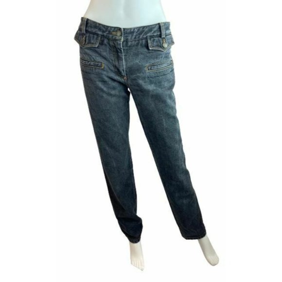 Dolce & Gabbana Gray Loose Fit Back Buckle Straigh - Picture 1 of 10